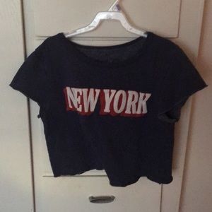 New York crop vintage tee